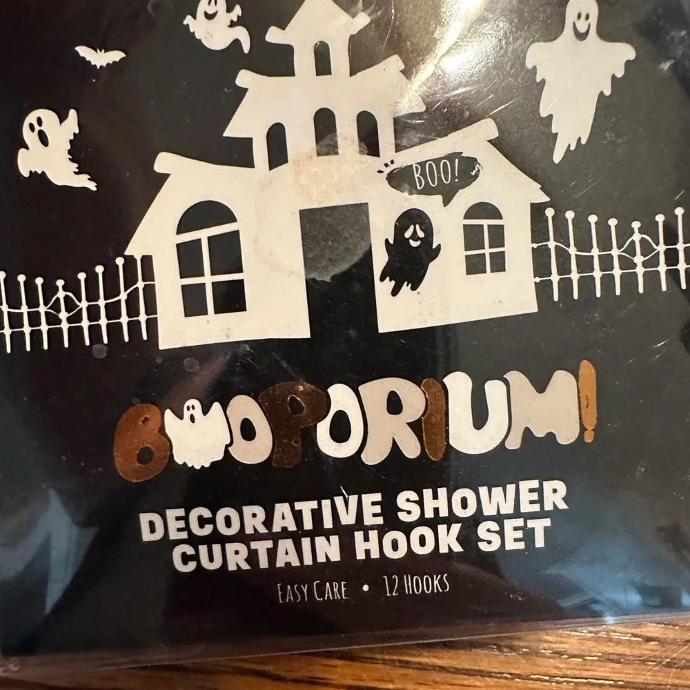 BooPorium Decorative Shower Curtain Hook Set